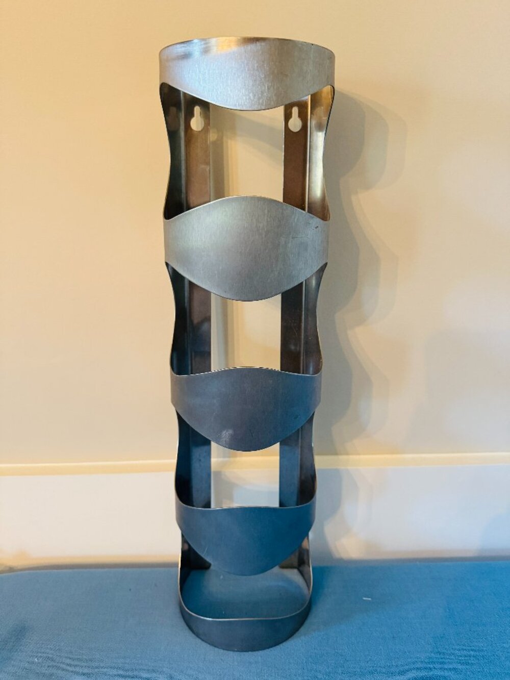 Ikea Vintage Vurm Bottle Holder Wine Rack Discontinued Stainless Steel Four Spot